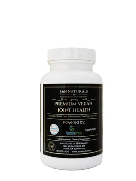 Bouteille de complément J&N Naturals Glucosamine Chondroitine 120 capsules vue de face