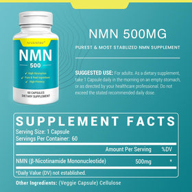 Bouteille de complément NMN Nivantav avec étiquette