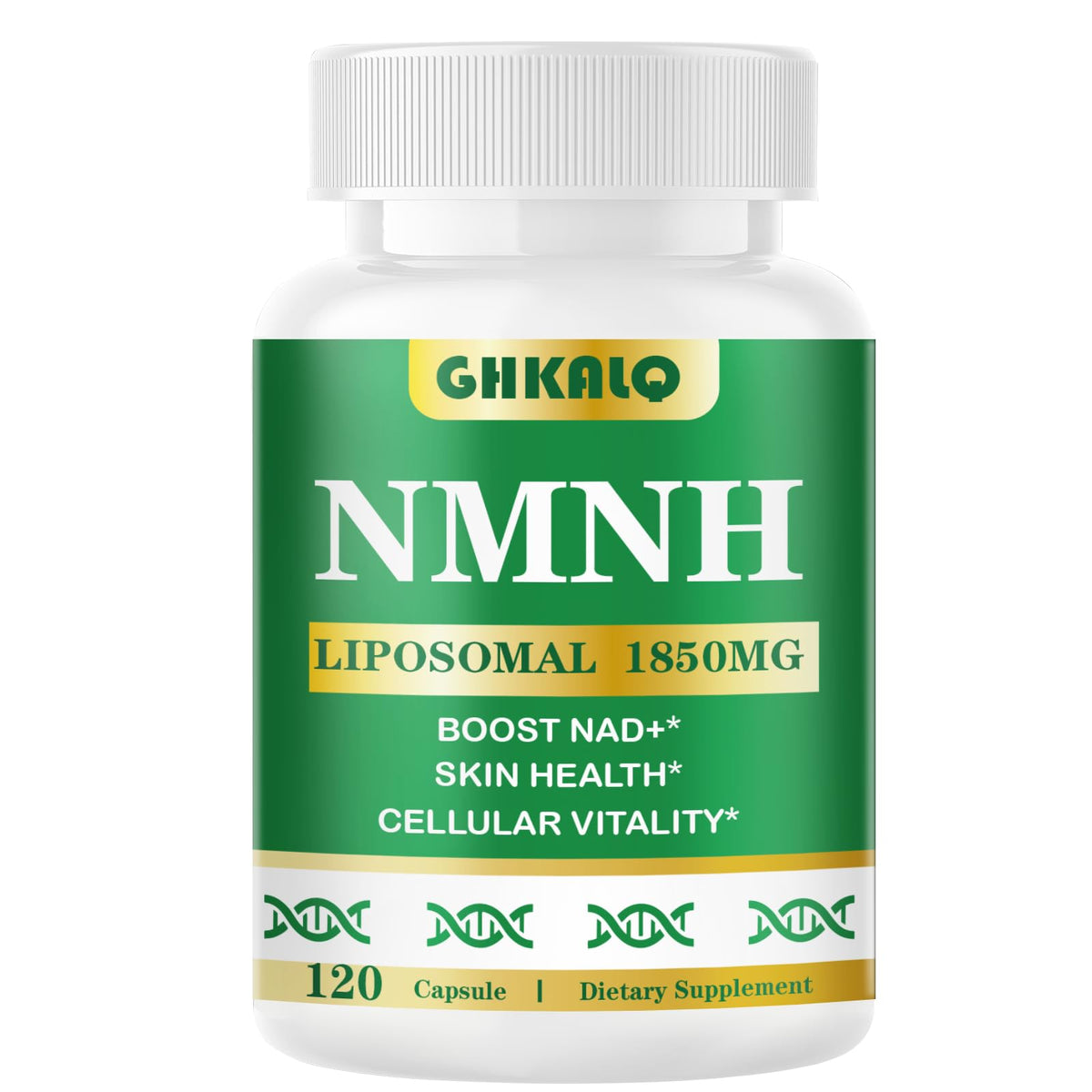 Bouteille de complément NMNH Liposomal 1850mg GHKALQ vue de face