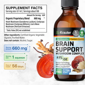 Bouteille de Complexe de Champignons BIO KRAUTER avec goutte à goutte