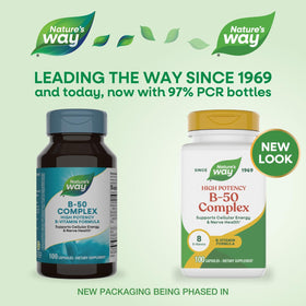 Bouteille de Complexe de Vitamines B-50 Nature's Way avec capsules