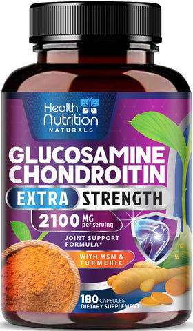 Bouteille de complexe Glucosamine Chondroïtine 2100mg vue de face