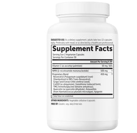 Bouteille de complexe NMN Micro Ingredients avec fond naturel