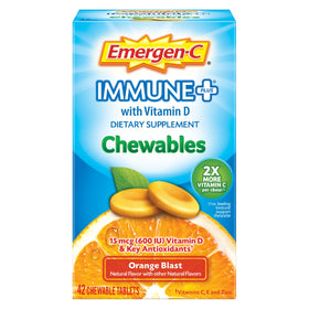 Bouteille de comprimés à croquer Emergen-C 1000mg Vitamine C Orange Blast