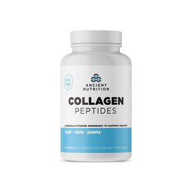 Bouteille de comprimés de collagène hydrolysé Ancient Nutrition vue de face