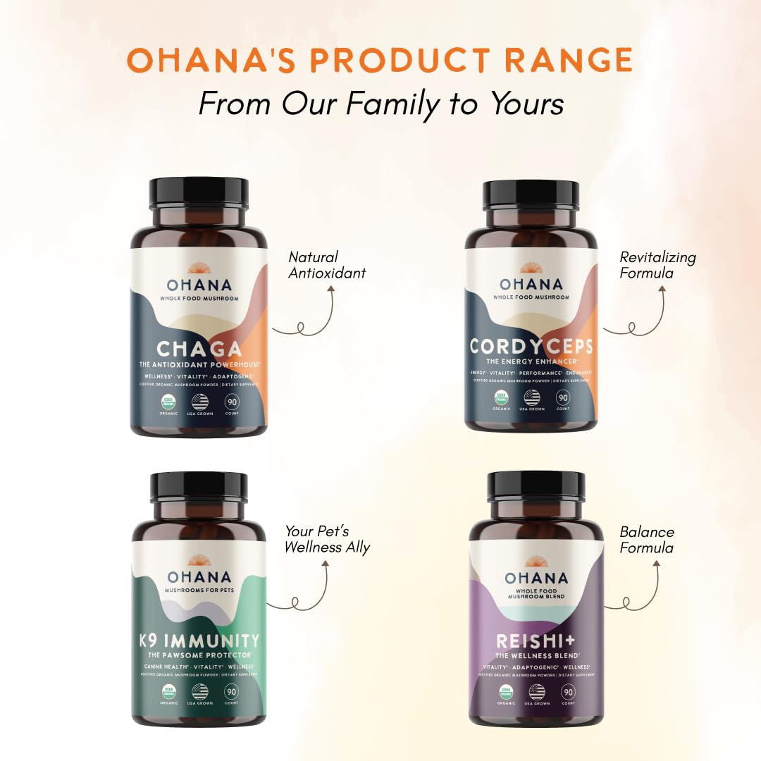 Bouteille de Cordyceps bio Ohana sur une table en bois