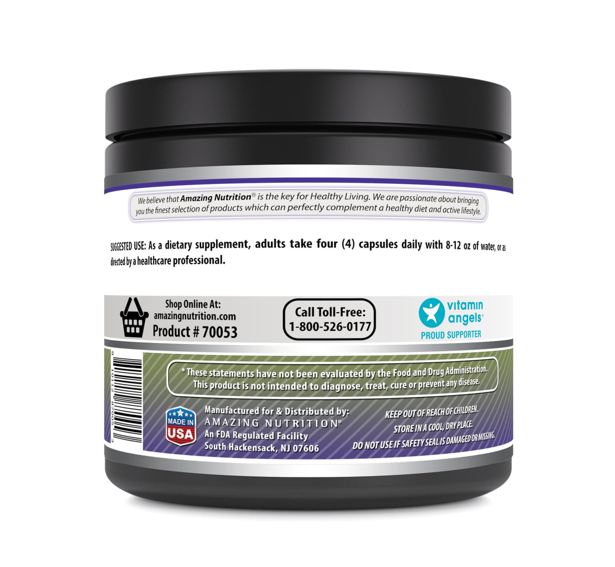 Bouteille de créatine monohydrate Amazing Nutrition avec étiquette