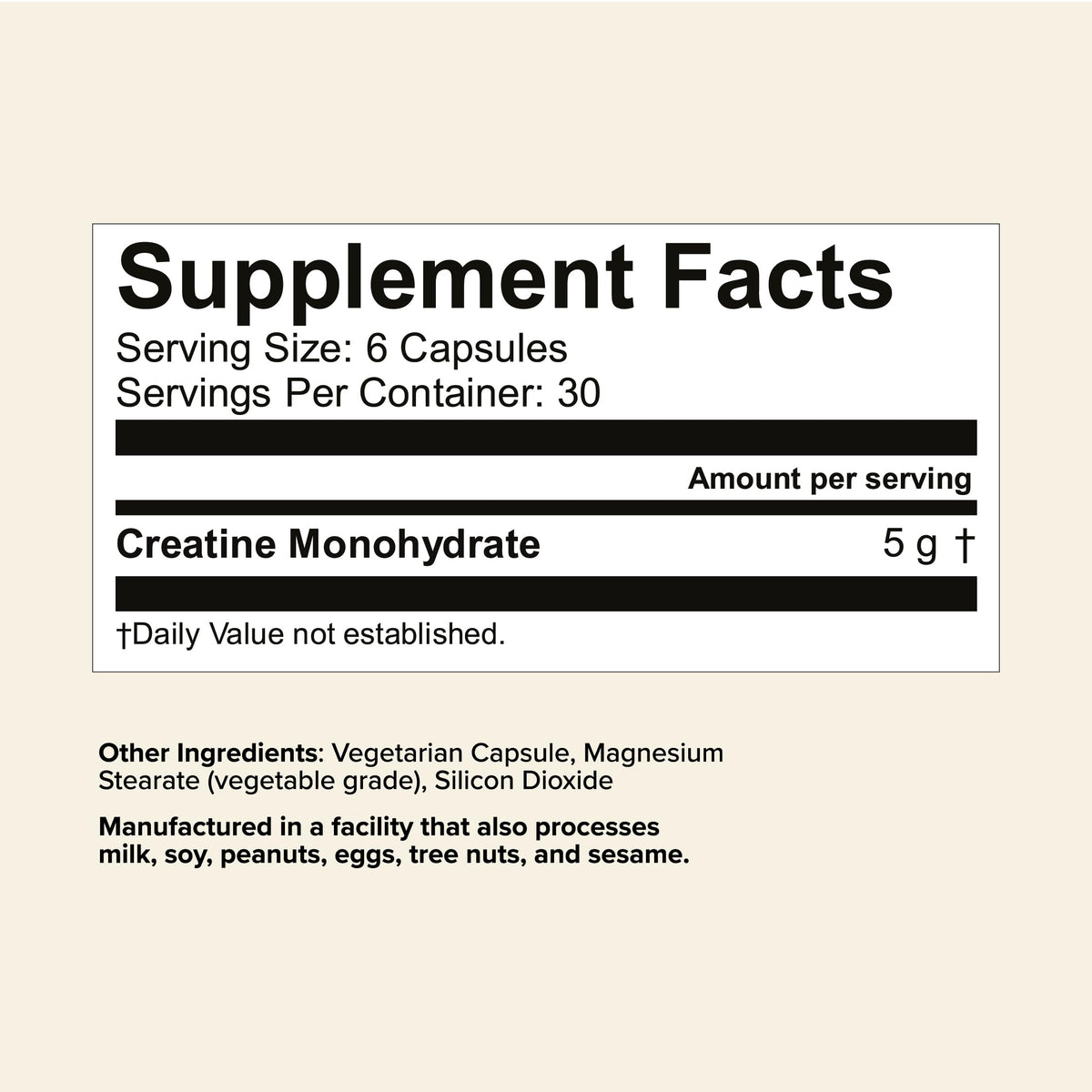 Bouteille de créatine monohydrate Great Lakes Gelatin avec étiquette visible