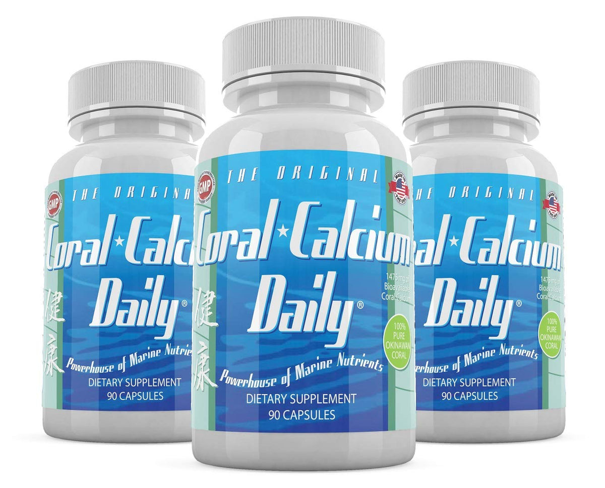 Bouteille de Daily Health Calcium Corail d'Okinawa 270 capsules