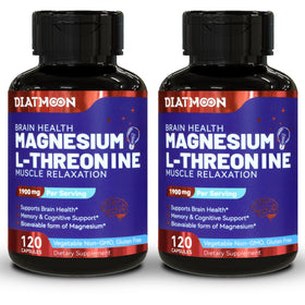 Bouteille de DIATMOON Magnésium L-Thréonine 240 capsules végétales vue de face