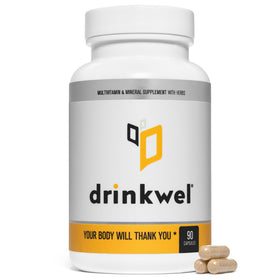 Bouteille de drinkwel Complément Alimentaire Multivitamines 90 Comprimés devant un fond neutre
