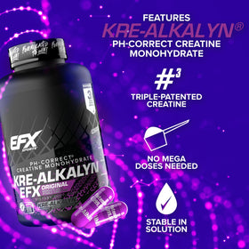 Bouteille de EFX Sports Kre-Alkalyn EFX ouverte