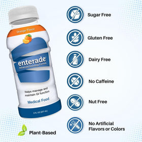 Bouteille de enterade Advanced Oncology 8 oz avec étiquette visible