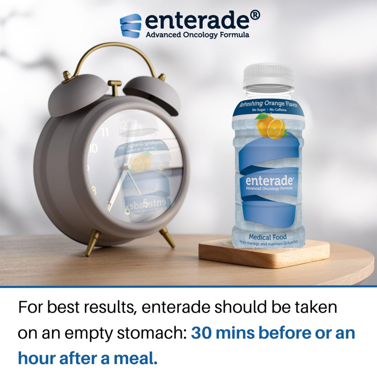 Bouteille de enterade Advanced Oncology 8 oz dans un réfrigérateur