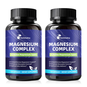 Bouteille de Femmetra Complément Alimentaire Magnésium 1350 mg vue de face