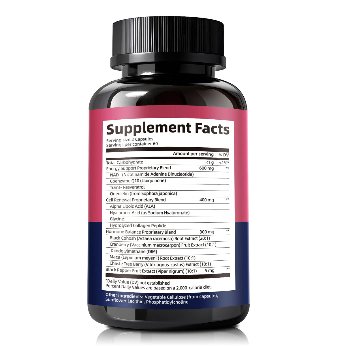 Bouteille de Femmetra NAD+ 1305mg avec capsules végétaliennes