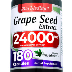 Bouteille de FITO MEDIC'S Grape Seed 1200mg 180 capsules vue de face