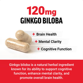 Bouteille de Force Factor Ginkgo Biloba avec capsules
