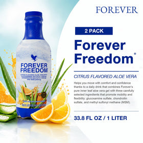 Bouteille de Forever Living Freedom 33,8 Fl Oz avec étiquette orange