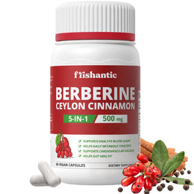 Bouteille de Frishantic Complément Alimentaire Berbérine HCl 500mg vue de face