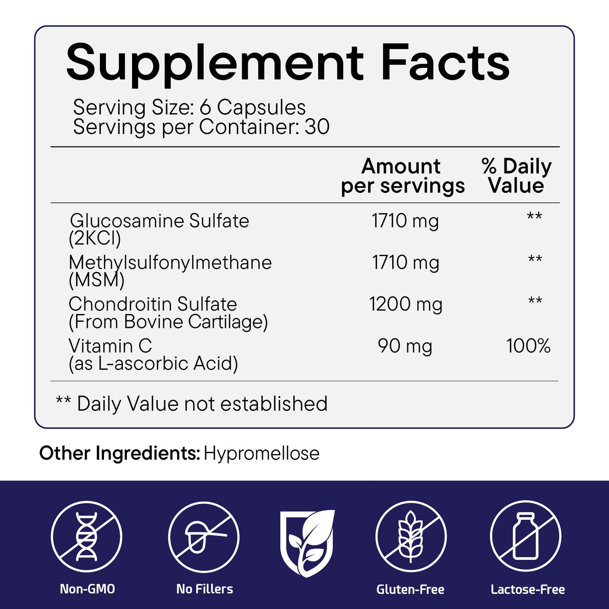 Bouteille de FürstenMED Glucosamine Chondroïtine avec 180 capsules