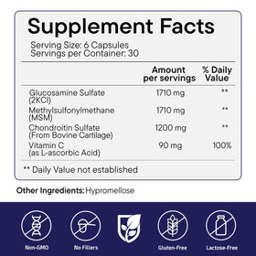 Bouteille de FürstenMED Glucosamine Chondroïtine avec 180 capsules