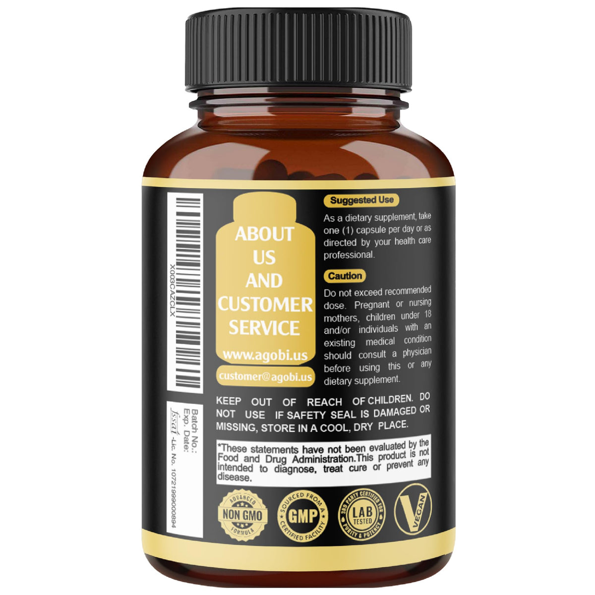 Bouteille de Garcinia Cambogia agobi avec des herbes en arrière-plan