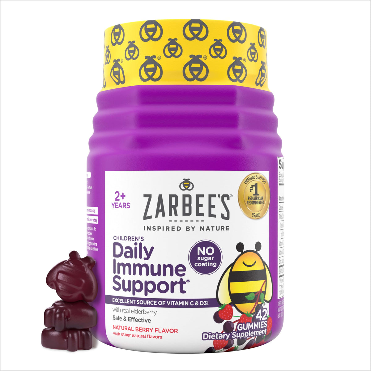 Bouteille de gélifiés Zarbee's pour enfants 42 unités