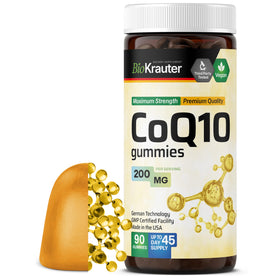Bouteille de gélules CoQ10 200mg BIO KRAUTER vue de face