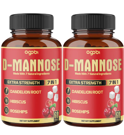 Bouteille de gélules D-Mannose agobi vue de face