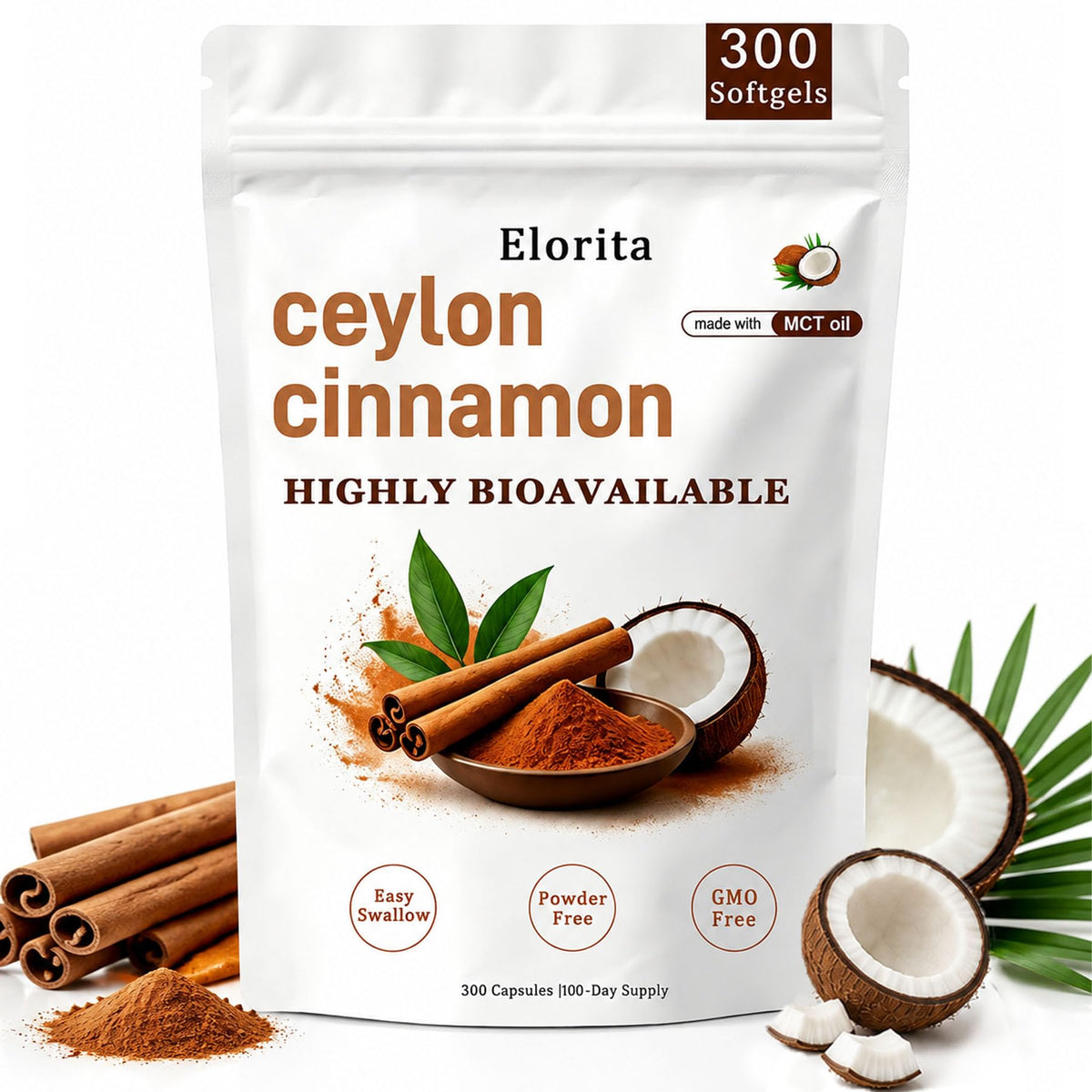 Bouteille de gélules de cannelle de Ceylan Orthoclip 300 gélules