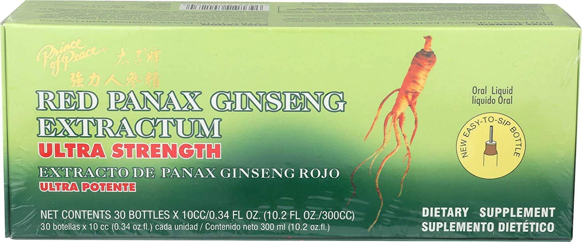 Bouteille de Ginseng Rouge Ultra Fort de Prince Of Peace, 0,34 fl oz