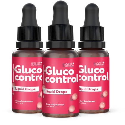 Bouteille de Gluco Control 60mL avec étiquette visible