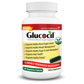 Bouteille de Glucocil Capsules Végétariennes 145g vue de face