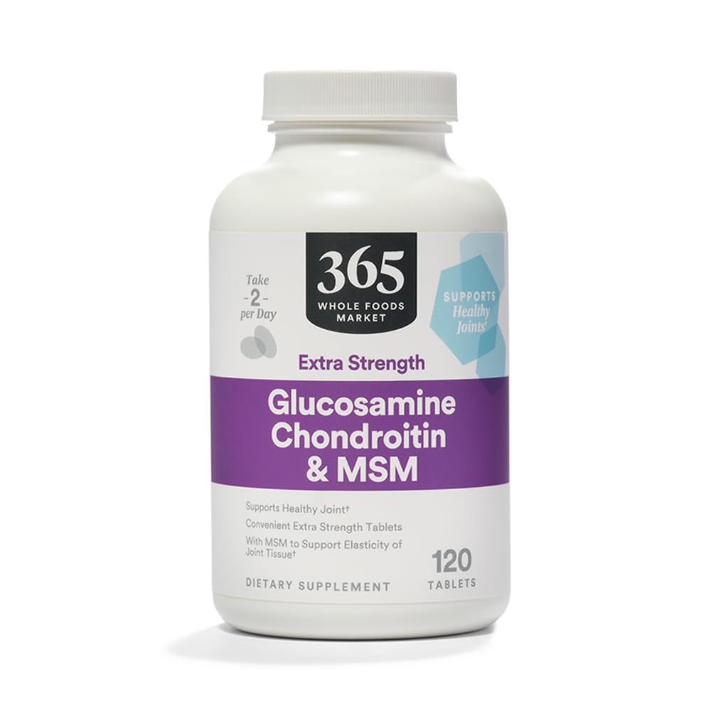 Bouteille de glucosamine chondroïtine 365 contenant 120 comprimés