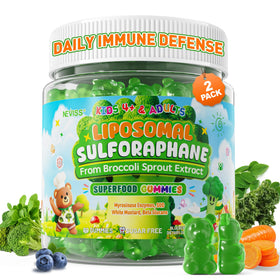 Bouteille de gommes de sulforaphane liposomales NEVISS vue de face