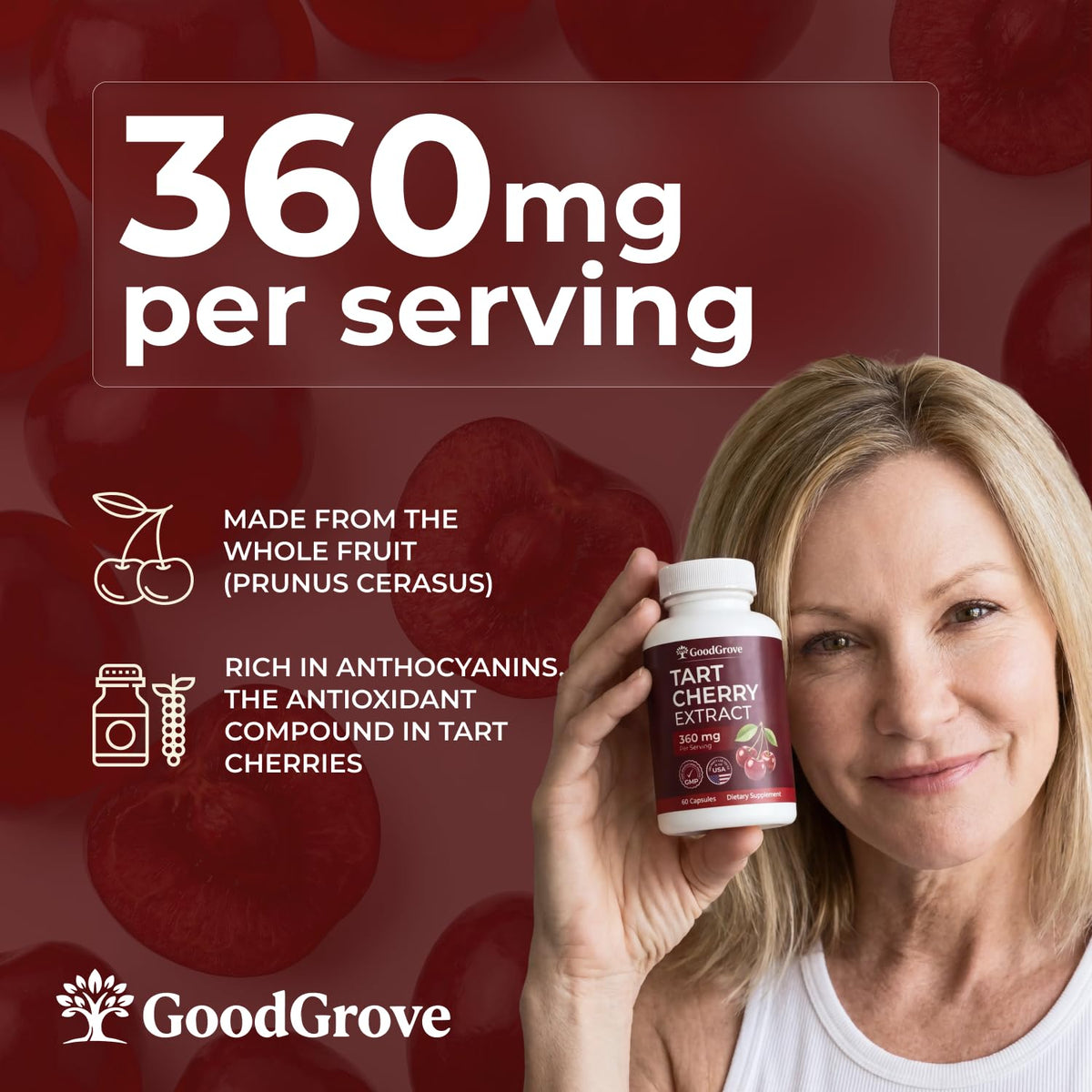 Bouteille de GoodGrove avec étiquette visible