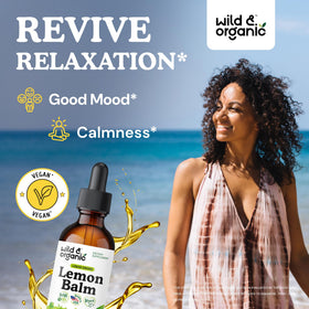 Bouteille de gouttes de mélisse Wild & Organic avec compte-gouttes