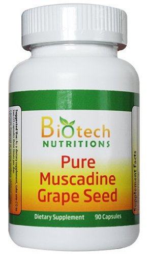 Bouteille de Graines de Raisin Muscadine 100% pure vue de face