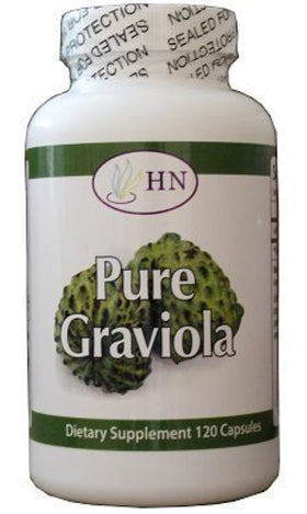 Bouteille de Graviola 1000 mg Fresh Health Nutritions avec 120 capsules végétales