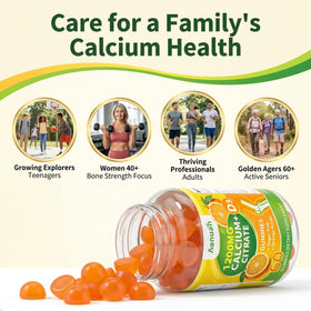 Bouteille de gummies Aanuan ouverte avec gummies visibles