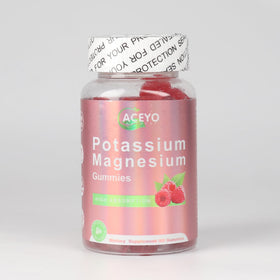 Bouteille de gummies ACEYO ouverte avec gummies visibles à l'intérieur
