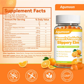 Bouteille de gummies Agumoon avec étiquette claire