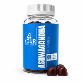 Bouteille de gummies Ashwagandha KSM-66 et Lion's Mane 60 unités de 4 Your Wellness