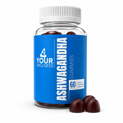 Bouteille de gummies Ashwagandha KSM-66 et Lion's Mane 60 unités de 4 Your Wellness