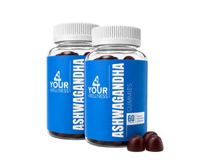 Bouteille de gummies Ashwagandha KSM-66 et Lion's Mane de 4 Your Wellness
