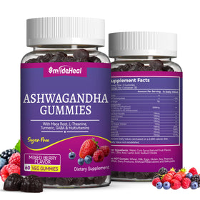Bouteille de gummies Ashwagandha SmildeHeal 3000mg vue de face
