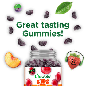 Bouteille de gummies au fer Lifeable sur une table
