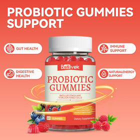 Bouteille de gummies Babivek vue de côté