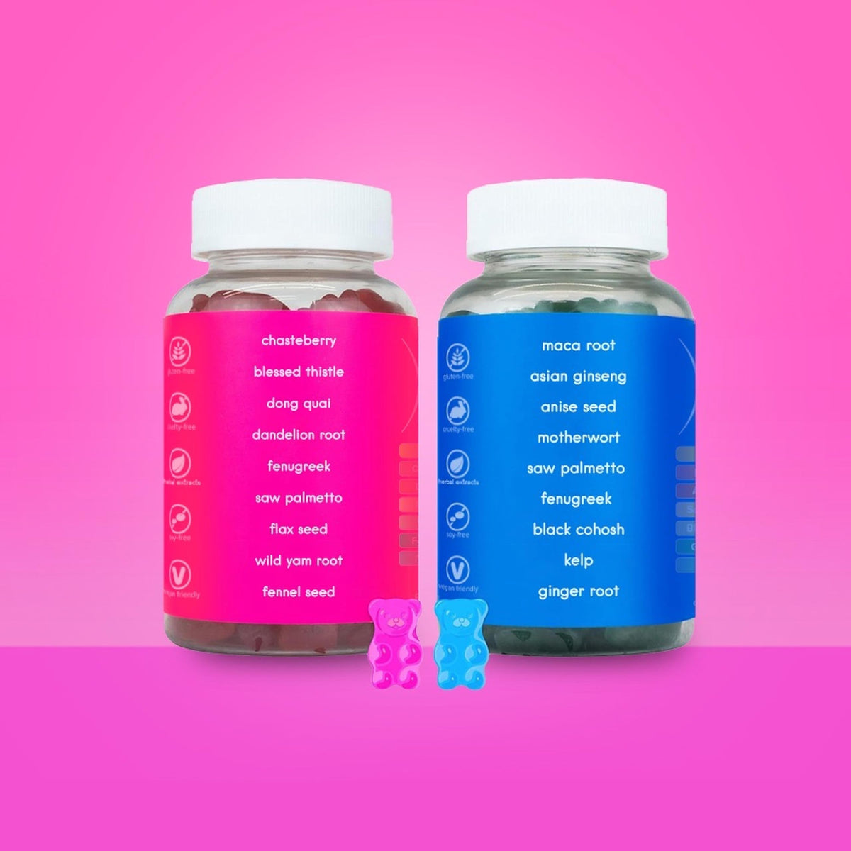 Bouteille de gummies Blue Curvy Body Bears